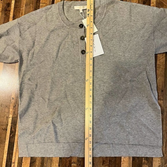 WAYF Gray Casual Crew Neck Sweater Long Sleeve Knit Pullover Size L - Picture 9 of 11